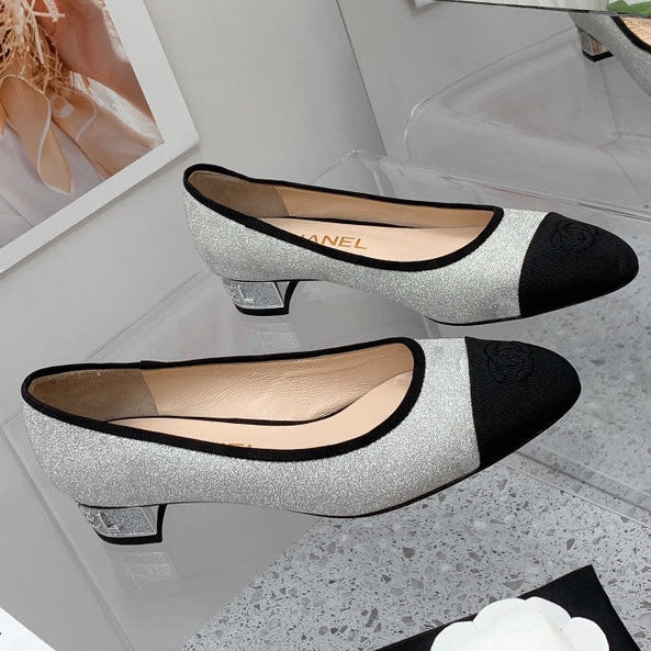 Chanel 2026 Pumps 30mm Glitter Fabric 162123