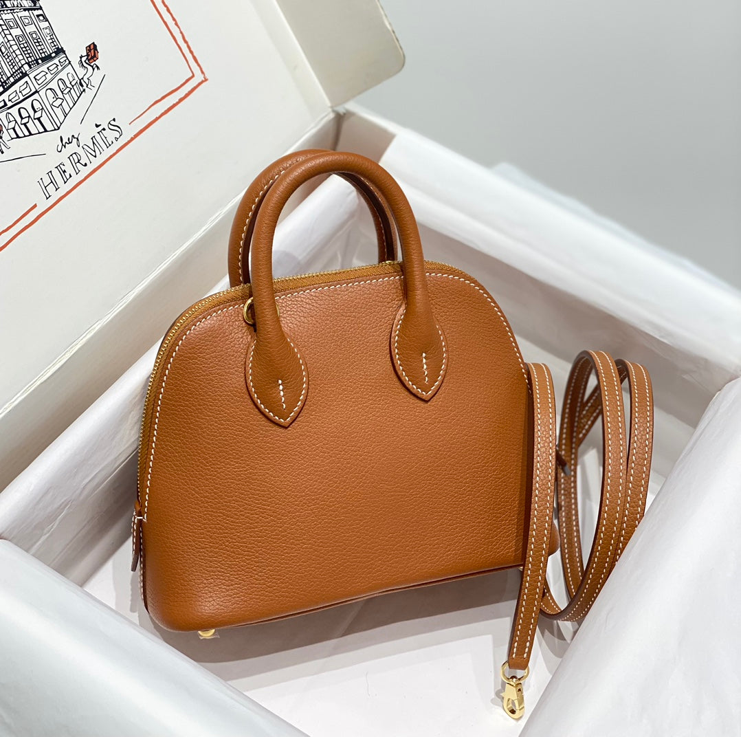 High-end Hermes 2026 Bolide Bowling Bag 18cm Evercolor Leather 1