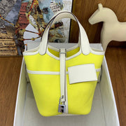 High-end Hermes 2026 Picotin Lock 18 Pocket Bag Canvas/Swift Calfskin 1