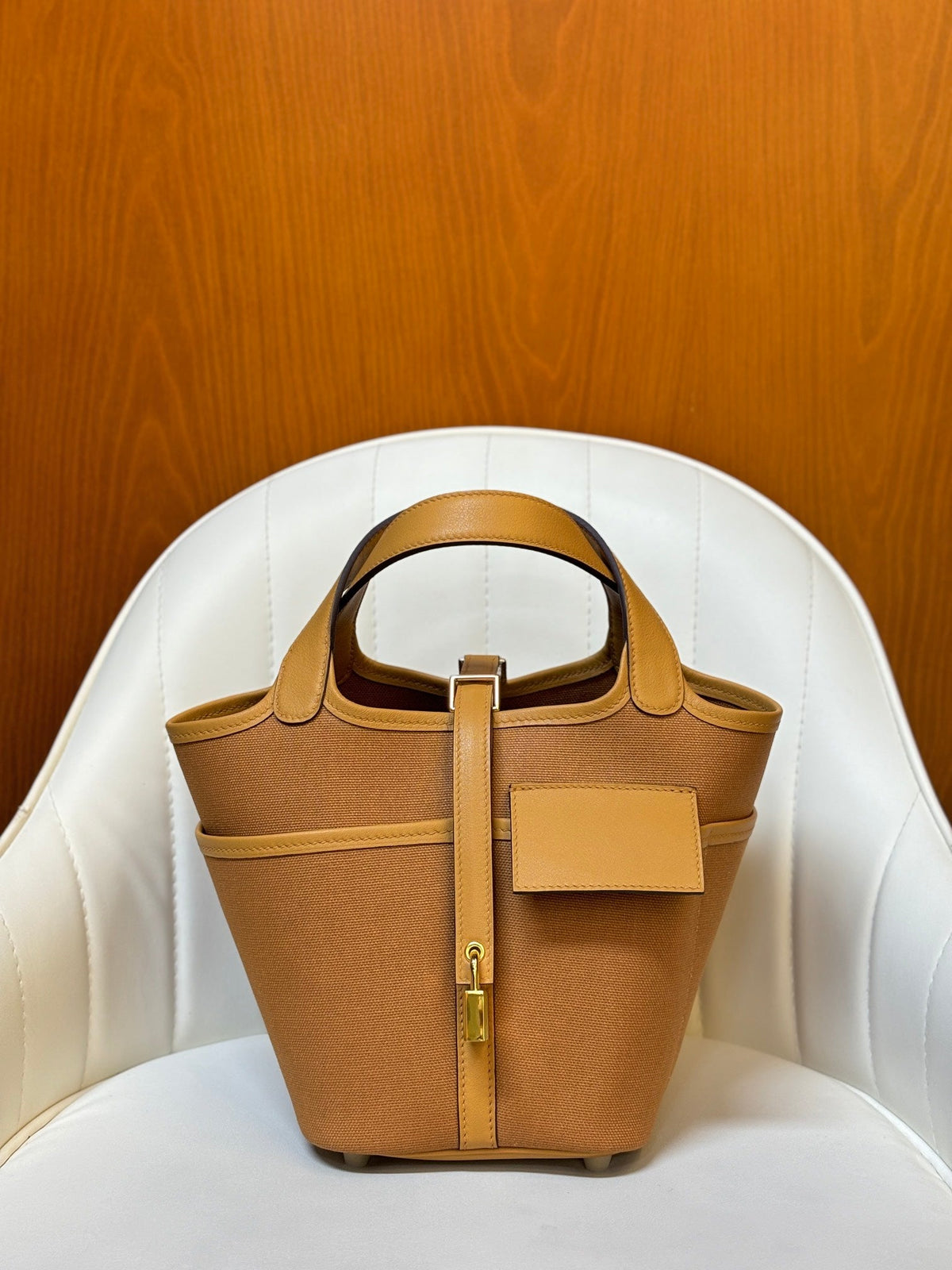 High-end Hermes 2026 Picotin Lock 18 Pocket Bag Canvas/Swift Calfskin 1