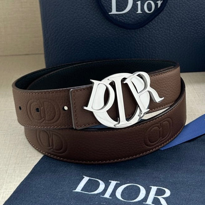 Dior 2026 Icon CD Buckle Belt 35mm Cowhide