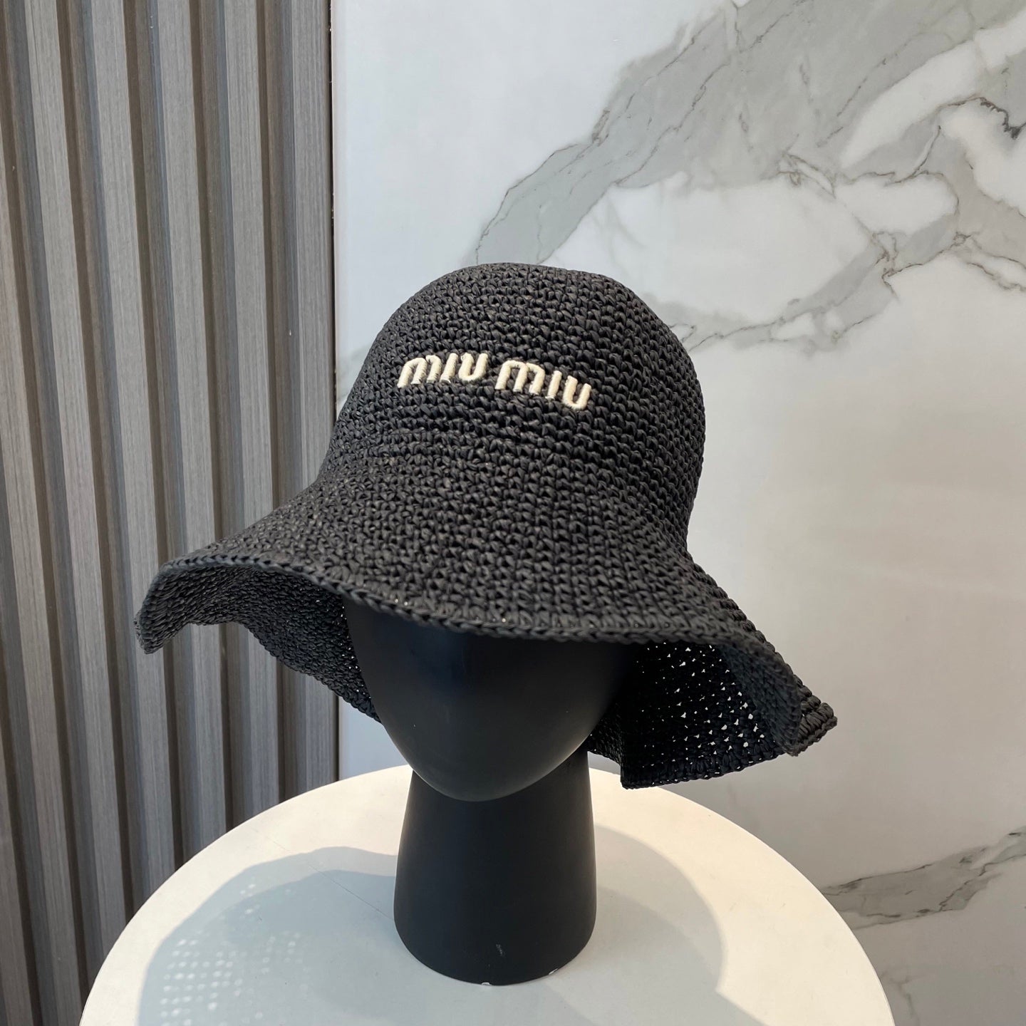 Miumiu Raffia Bucket Hat 268990