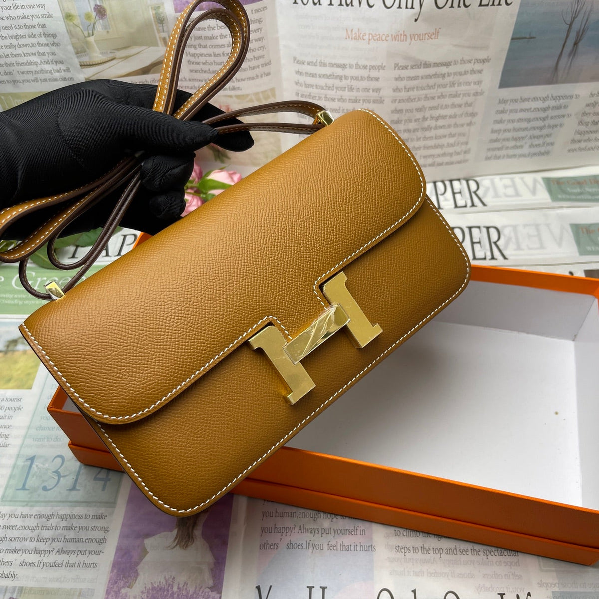 High-end Hermes 2026 Constance Elan 24cm Bag Epsom Leather 2