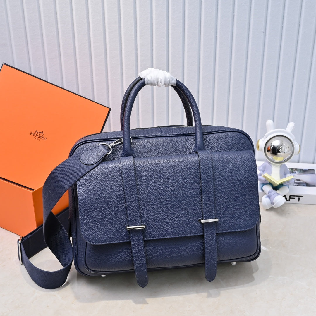High-end Hermes 2026 Steve Briefcase Togo Leather