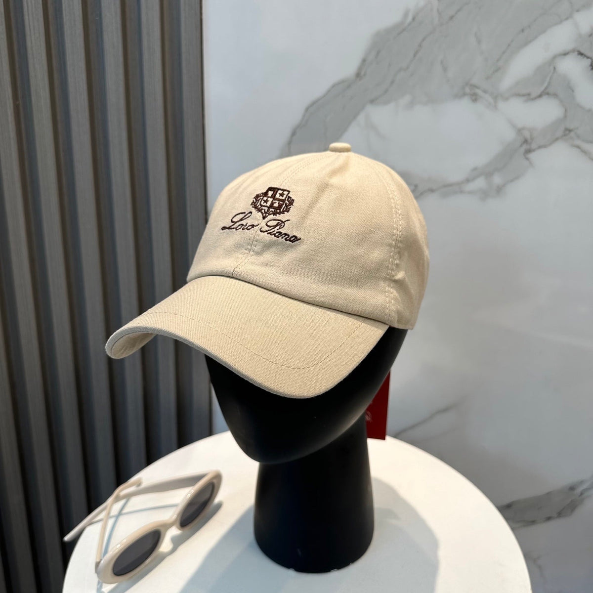 Loro Piana Baseball Cap Cotton With Brown Logo 268957