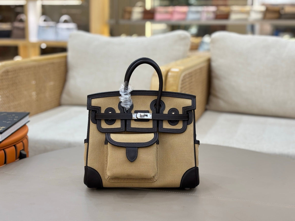 High-end Hermes 2026 Birkin Cargo 25cm Swift Leather Canvas