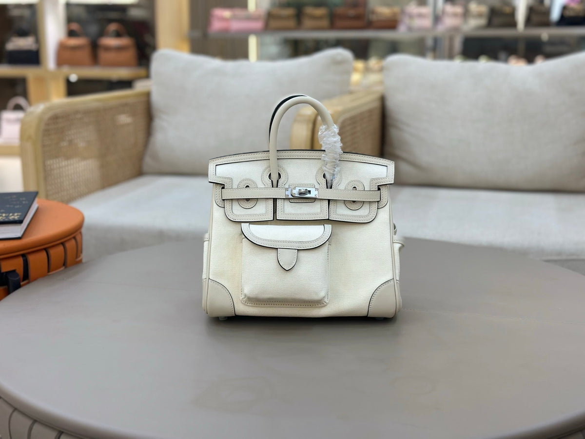 High-end Hermes 2026 Birkin Cargo 25cm Swift Leather Canvas