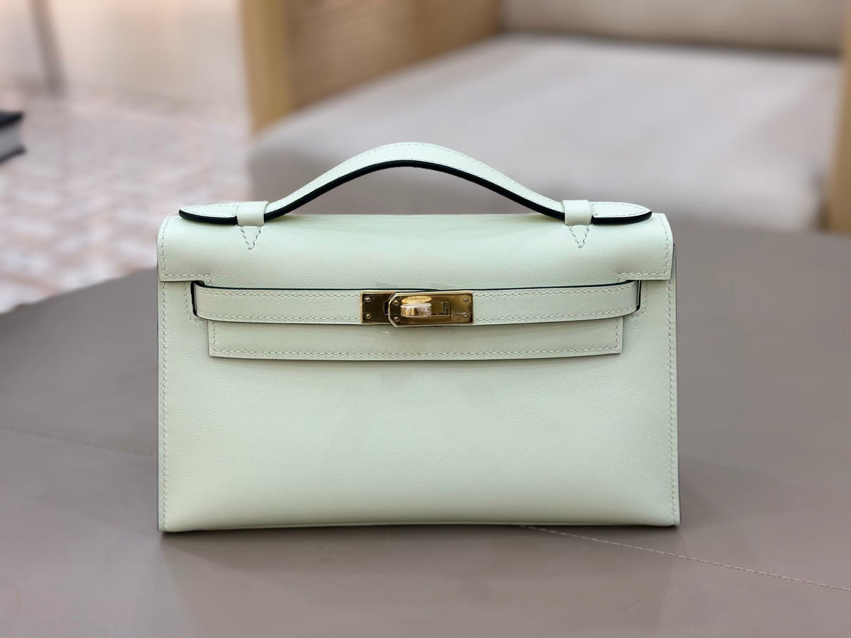 High-end Hermes 2026 Kelly Pochette 22cm Bag Swift Leather