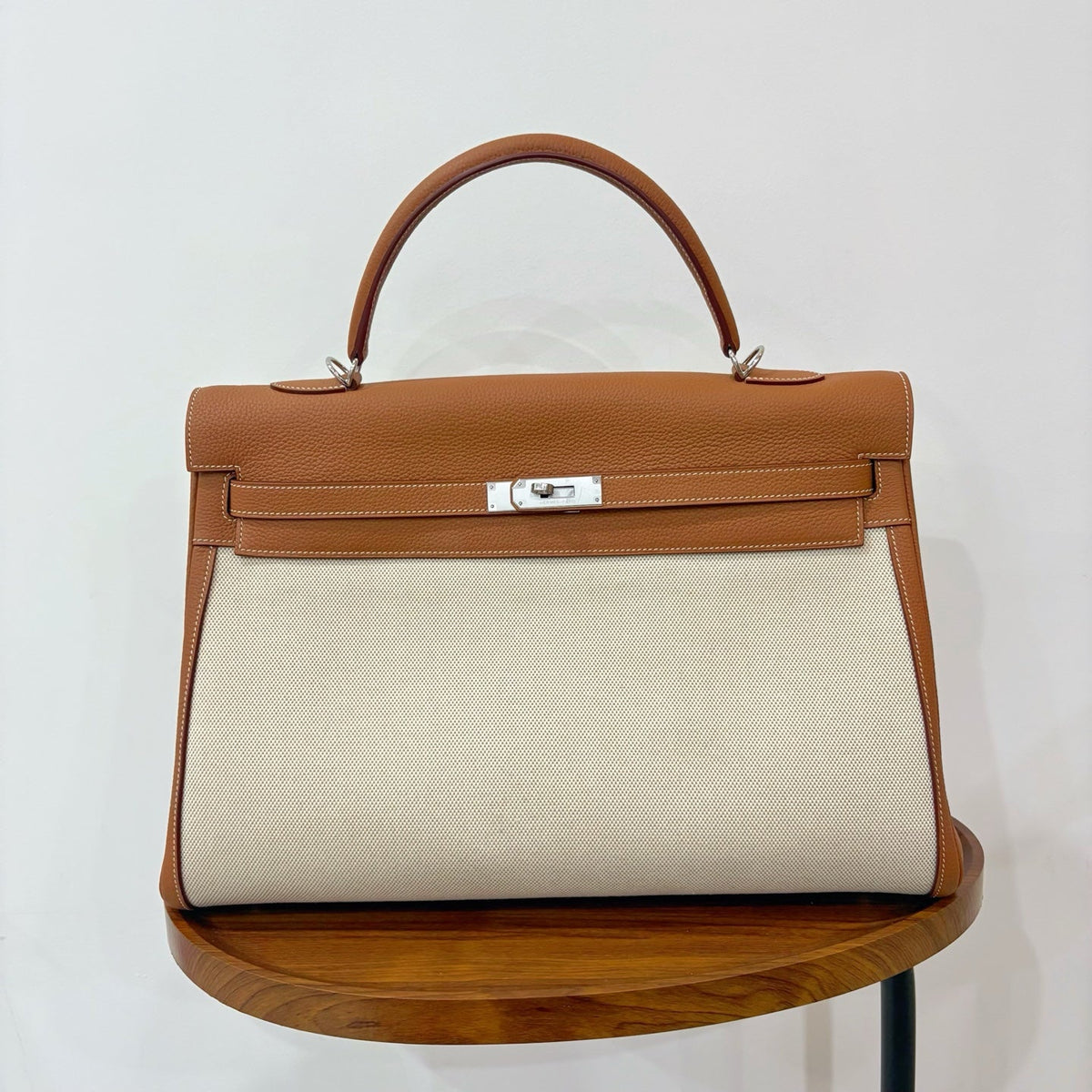 High-end Hermes 2026 Kelly Bag 40cm Swift Leather/Canvas