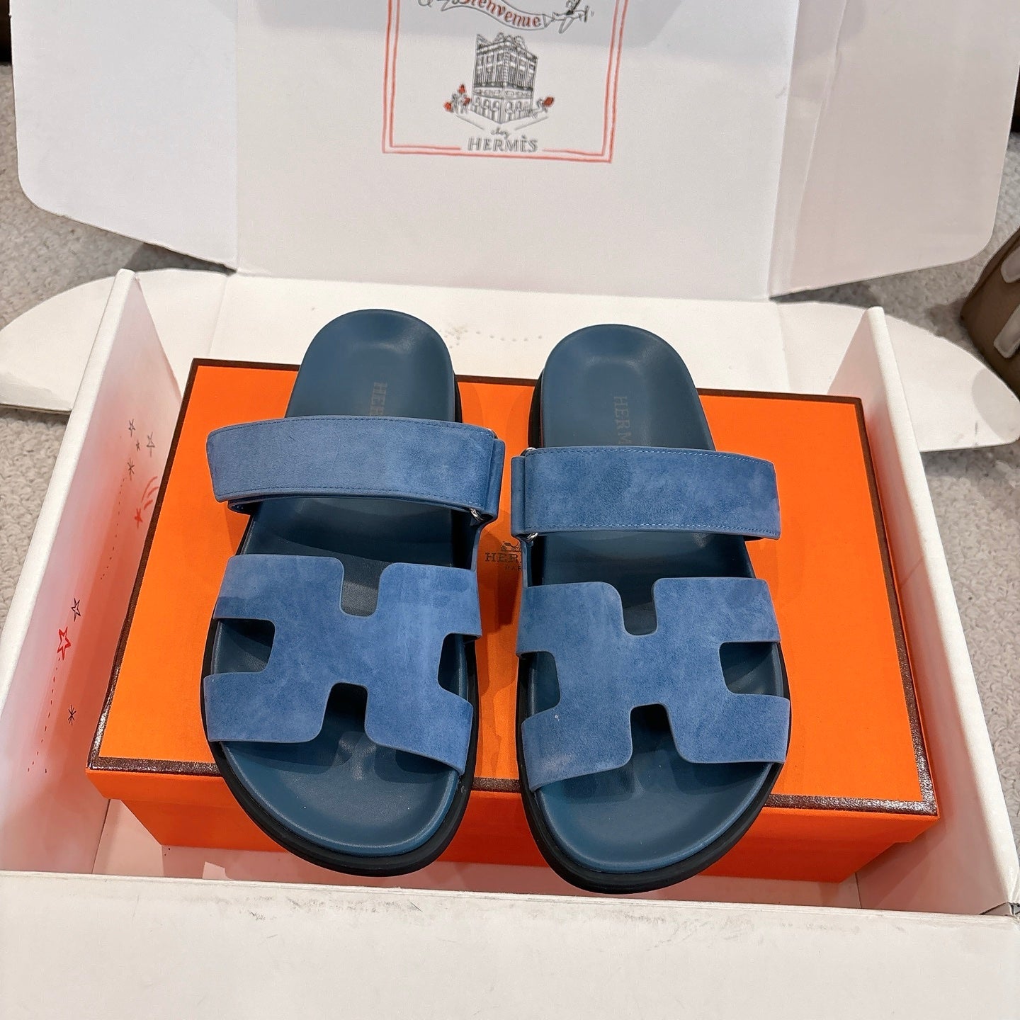 Hermes 2026 Chypre Sandal Suede 595828