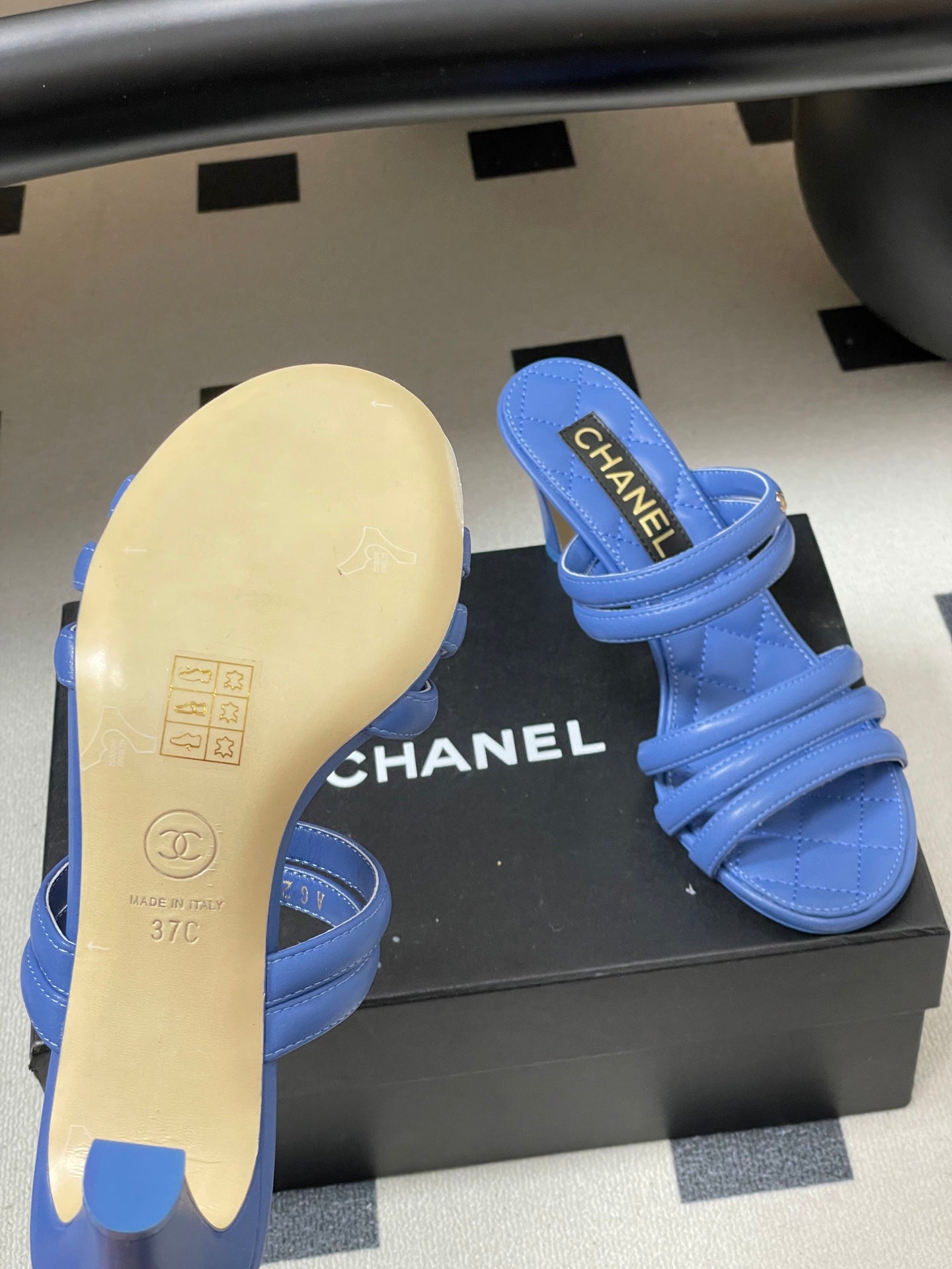 CC 26 Quilted 70mm Sandal Sheepskin 593263