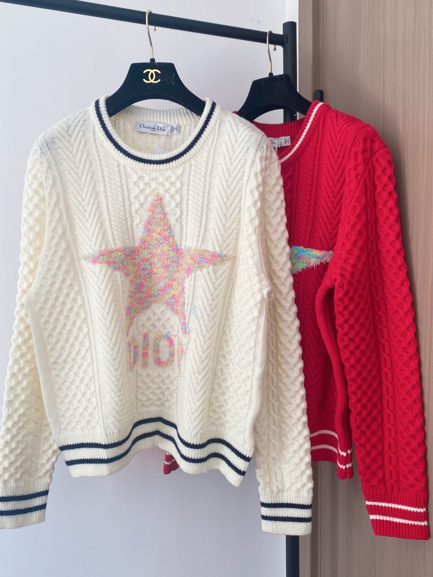 Dior 2025 Star-design Long-sleeve Sweater Wool Cashmere
