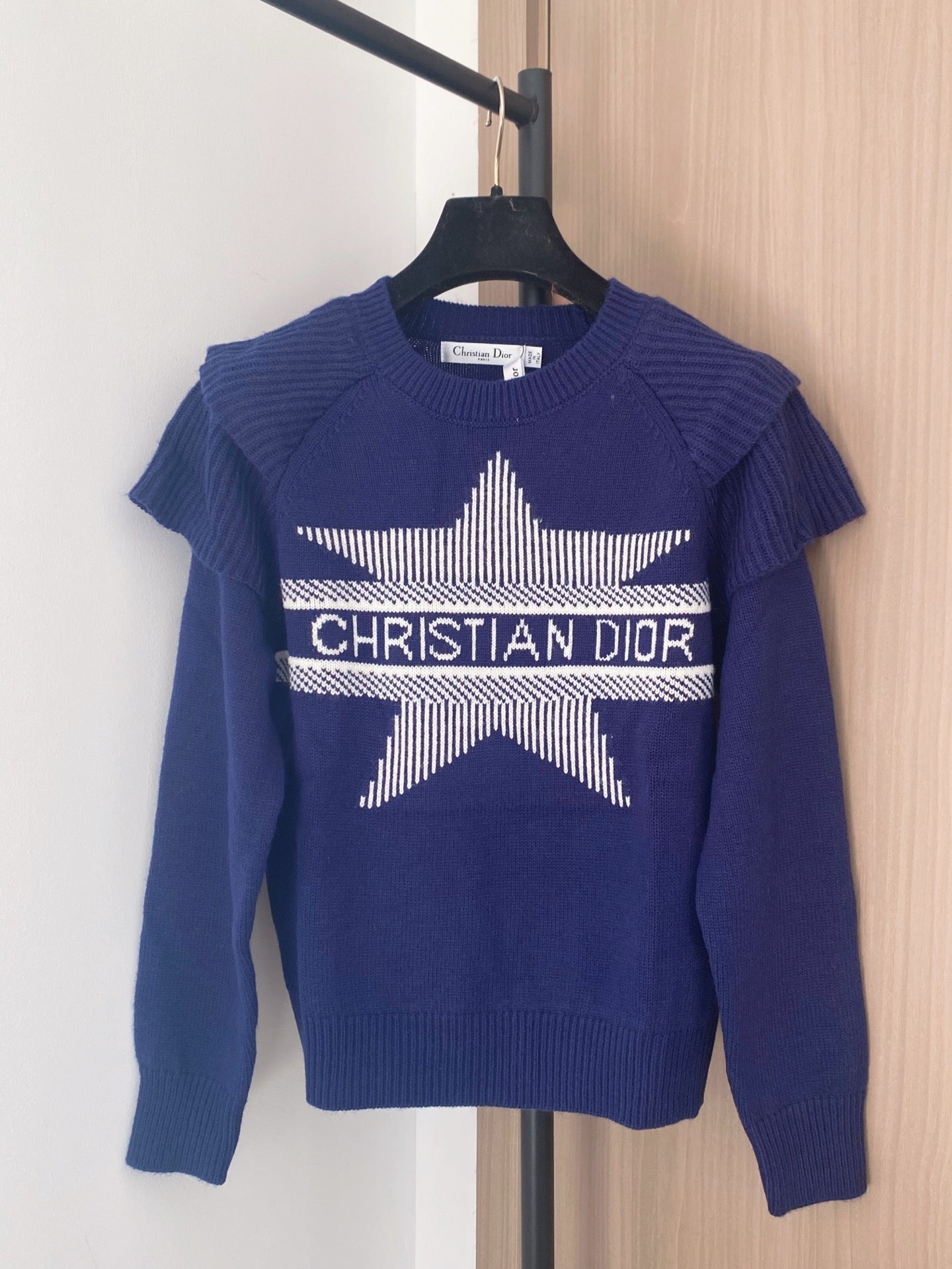 Dior 2025 Long-Sleeve Shirt with Logo Pattern Wool