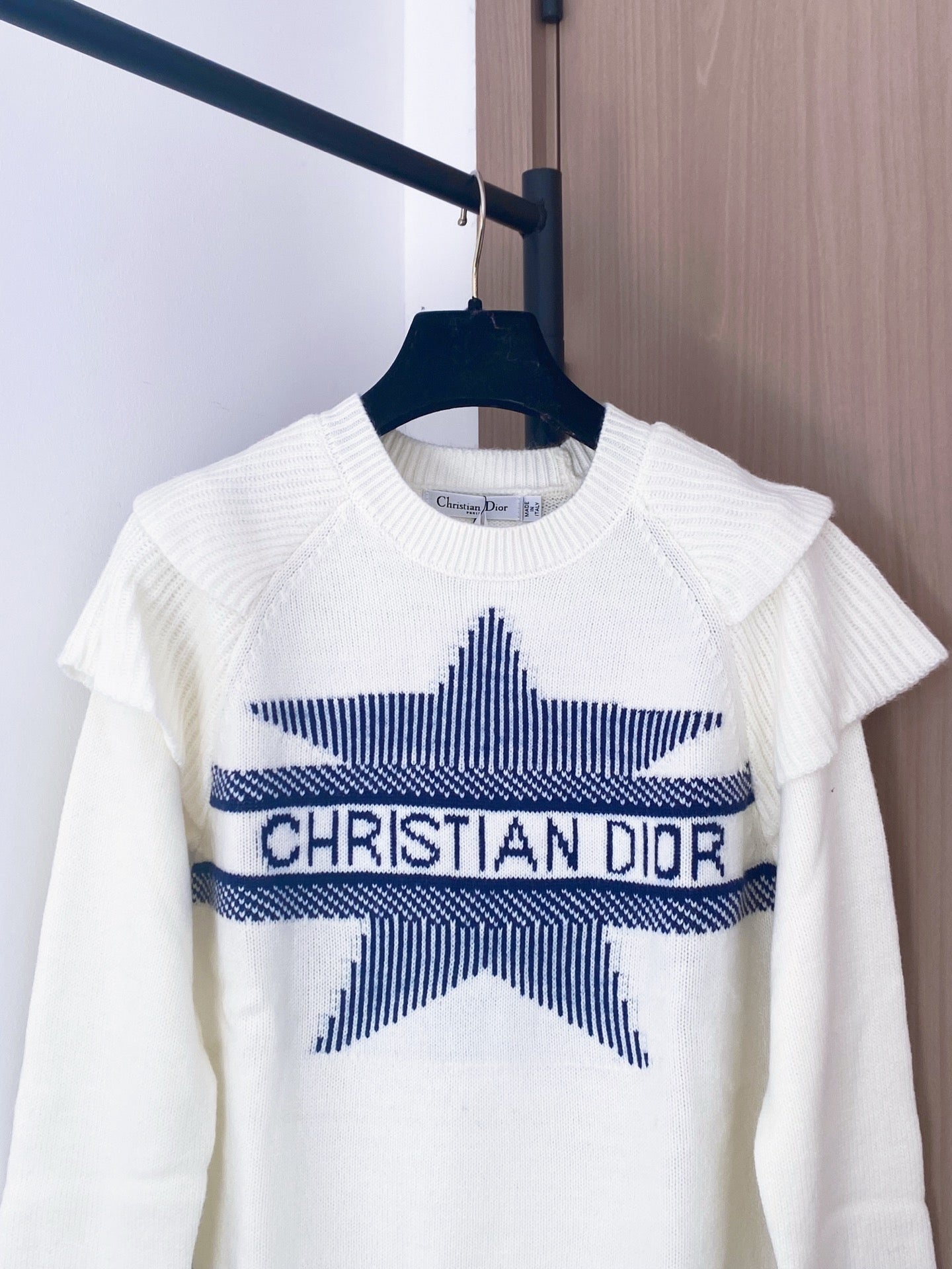 Dior 2025 Long-Sleeve Shirt with Logo Pattern Wool