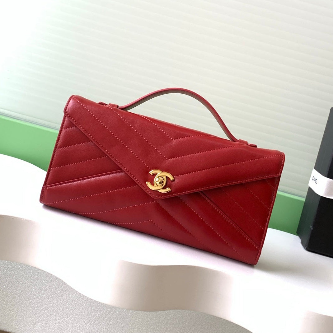 Chanel 2026 Top Handle Clutch Bag 26cm Calfskin 407397