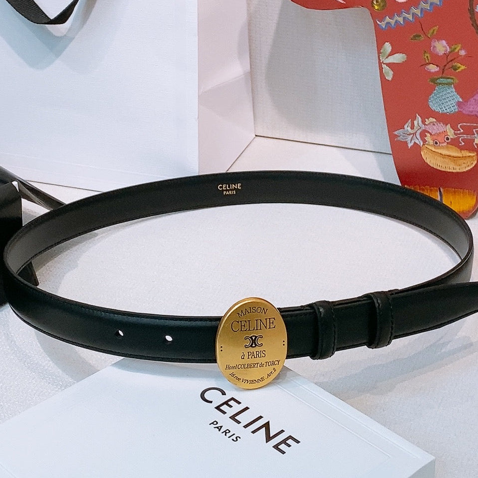 Celine 4.5cm Belt Buckle 2.5cm Width Leather 2