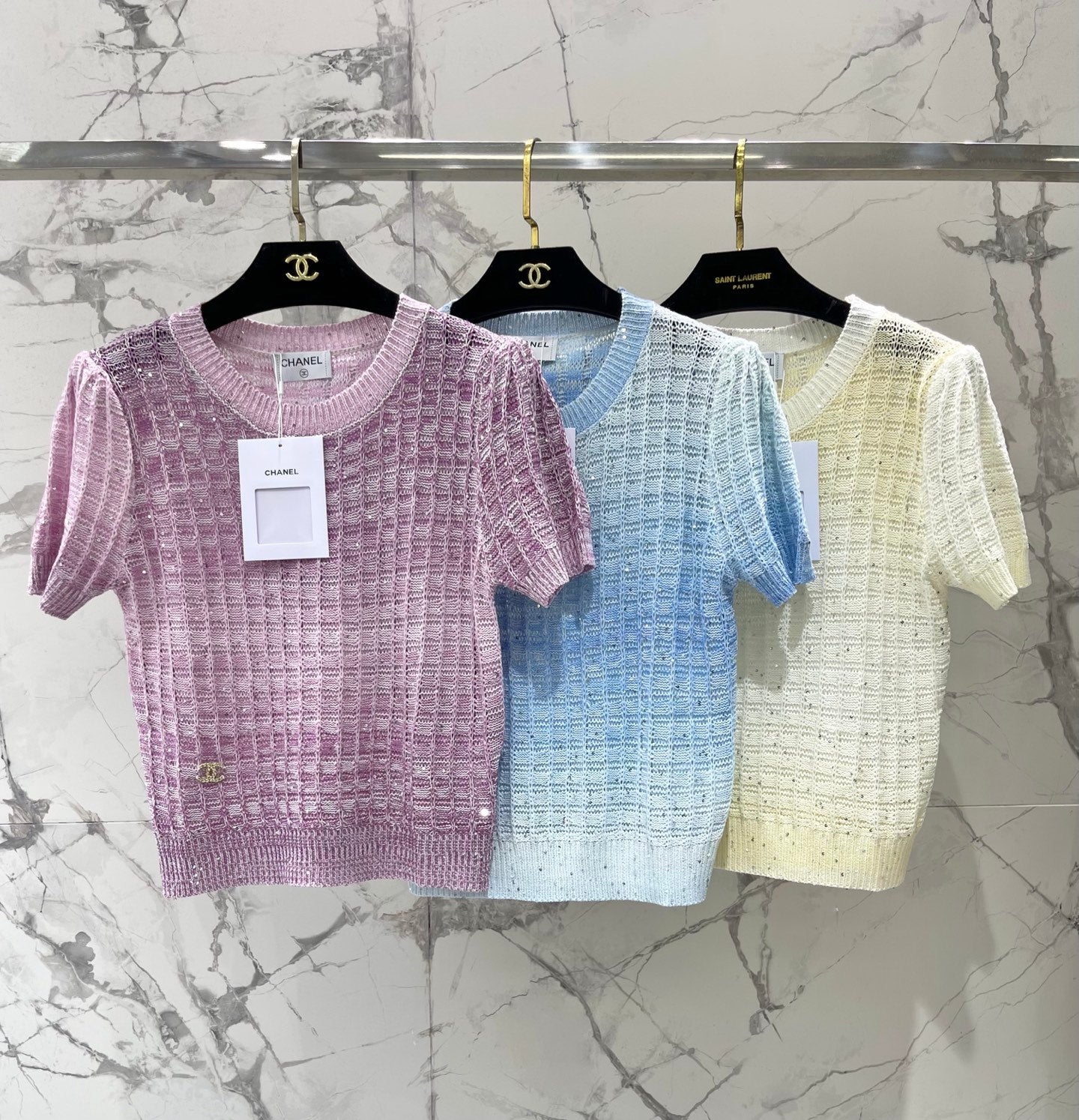 Chanel 2026 Gradient Knit Short-Sleeve Wool 166862