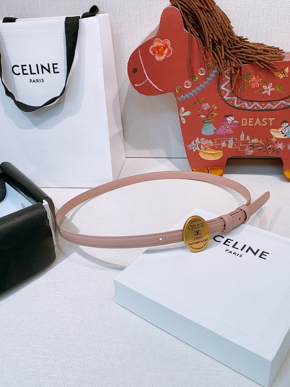 Celine 4.5cm Belt Buckle 1.3cm Width Leather