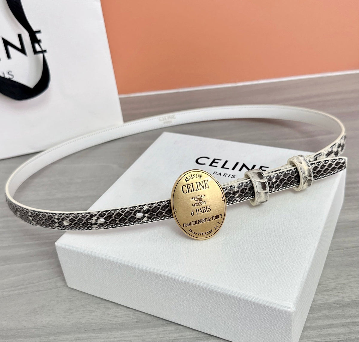 Celine 4.5cm Belt Buckle 1.3cm Width Leather