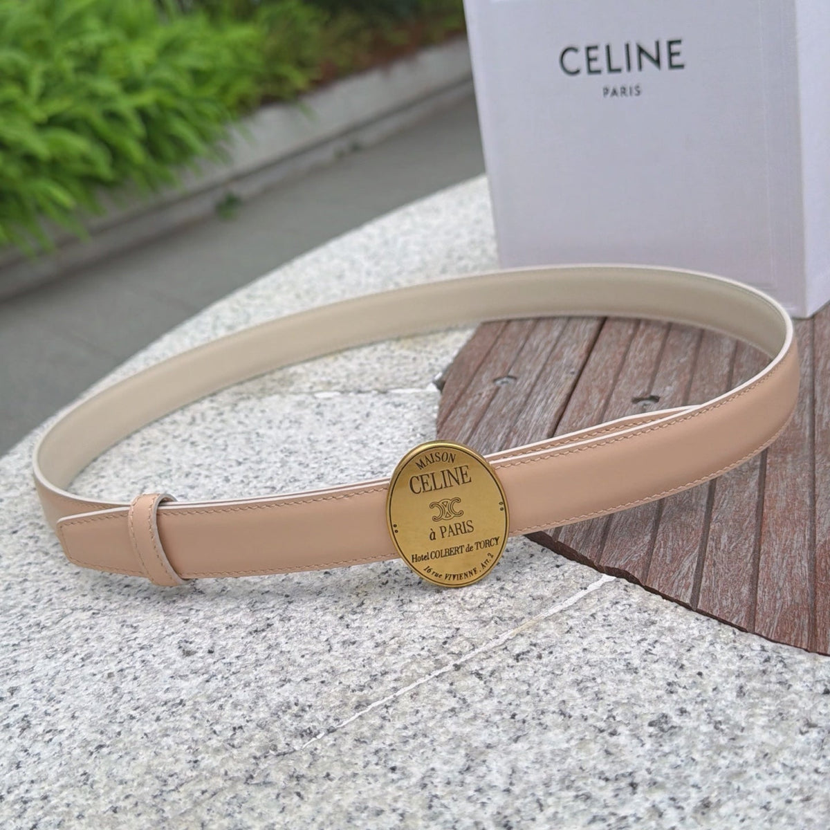 Celine 4.5cm Belt Buckle 2.5cm Width Leather 1