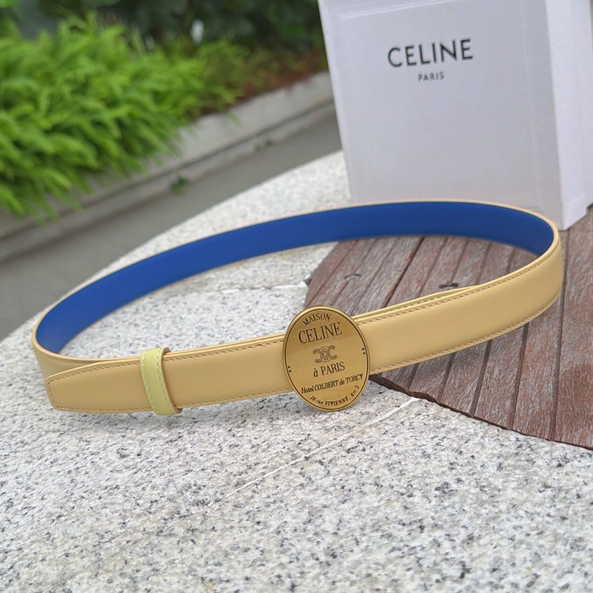 Celine 4.5cm Belt Buckle 2.5cm Width Leather 1