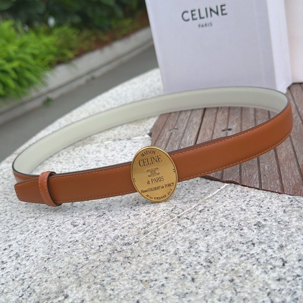 Celine 4.5cm Belt Buckle 2.5cm Width Leather 1