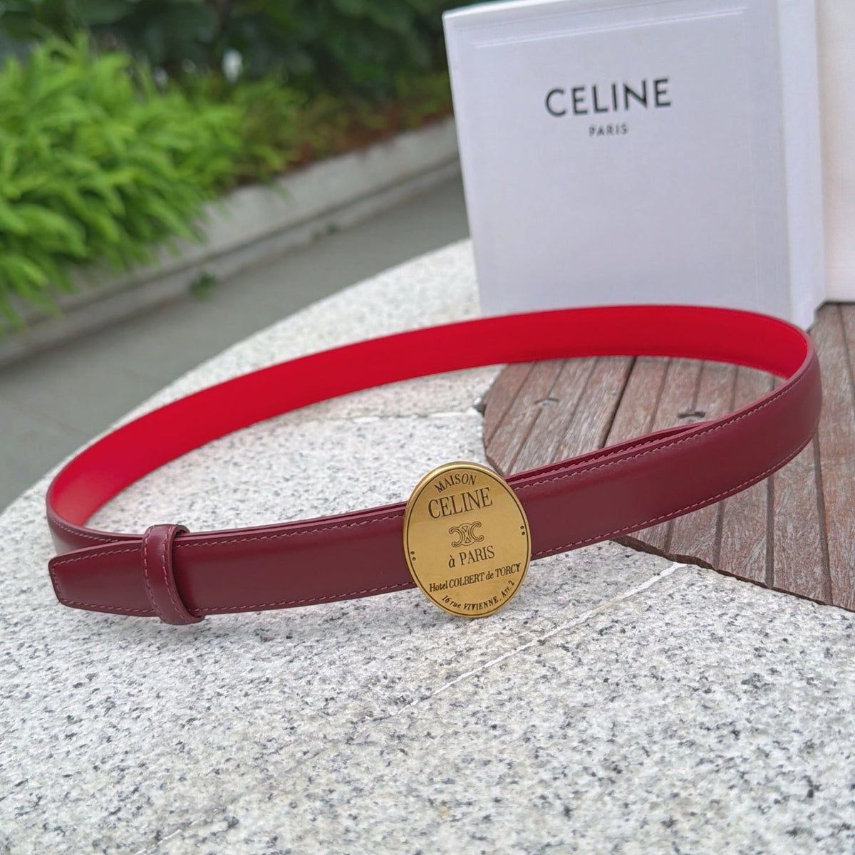 Celine 4.5cm Belt Buckle 2.5cm Width Leather 1