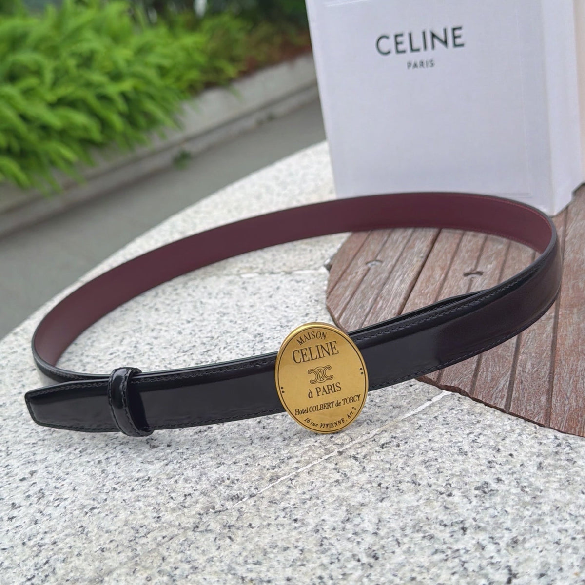 Celine 4.5cm Belt Buckle 2.5cm Width Leather 1