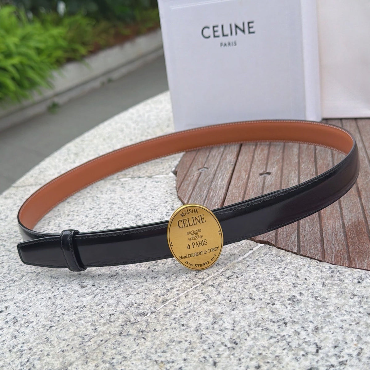 Celine 4.5cm Belt Buckle 2.5cm Width Leather 1