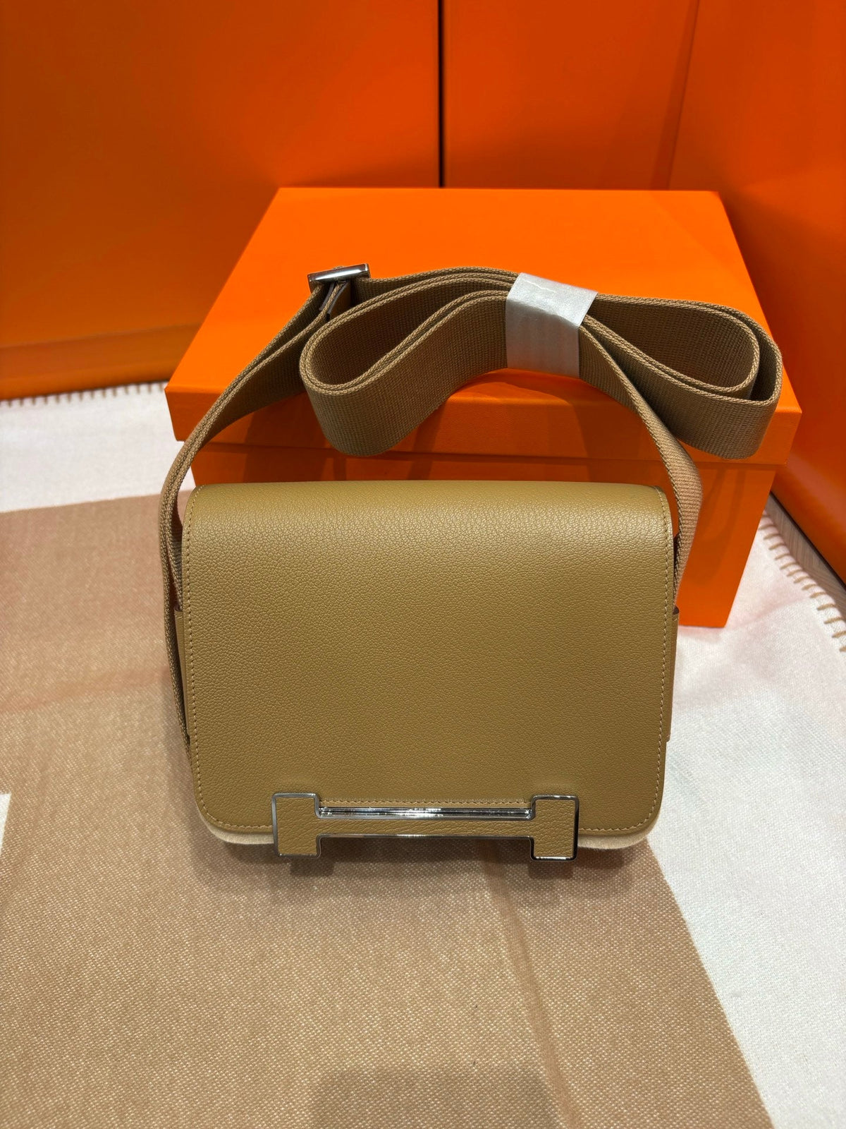 High-end Hermes 2026 Geta Bag 20cm Evercolor Calfskin