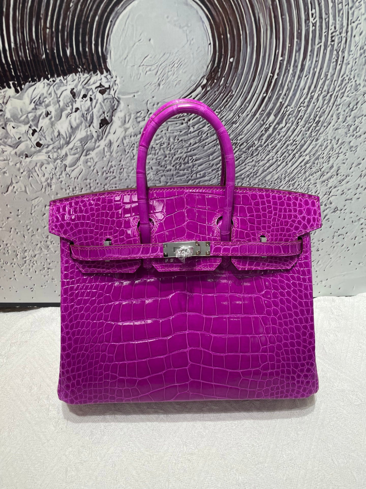 High-end Hermes 2026 Birkin Bag 25cm Glossy Crocodile Leather