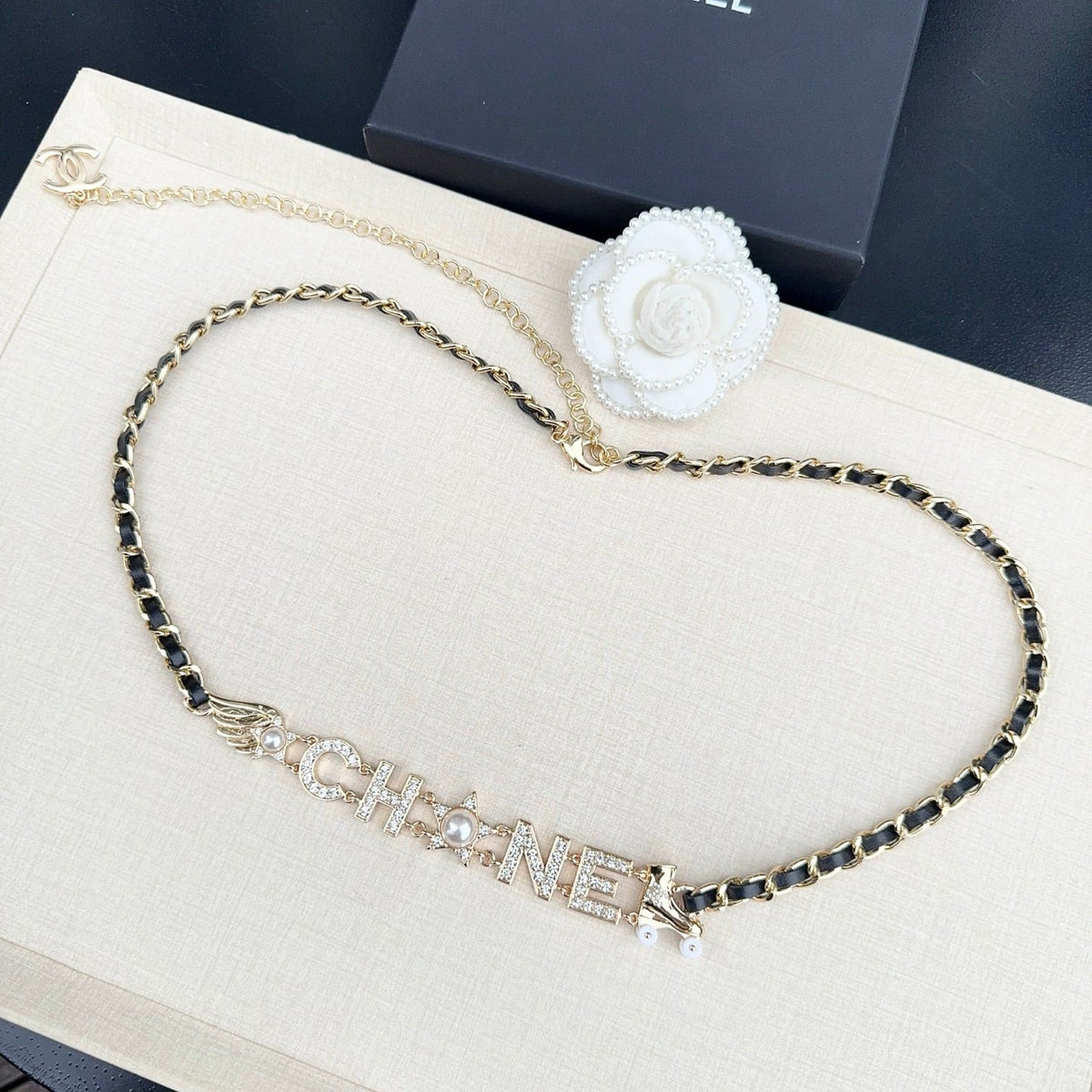 Chanel 2026 Crystal CC Logo Chain Belt 212349