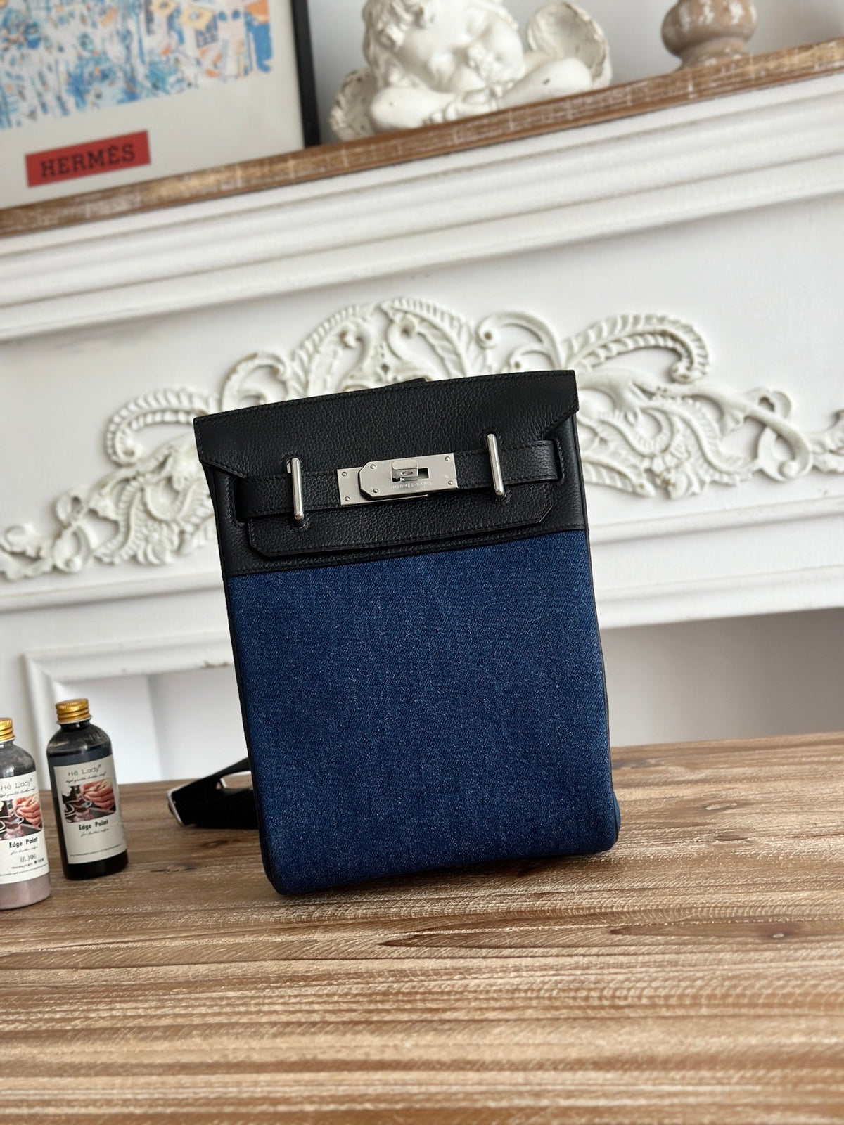 High-end Hermes 2026 Hac a Dos Bag 26cm Canvas/Togo Calfskin