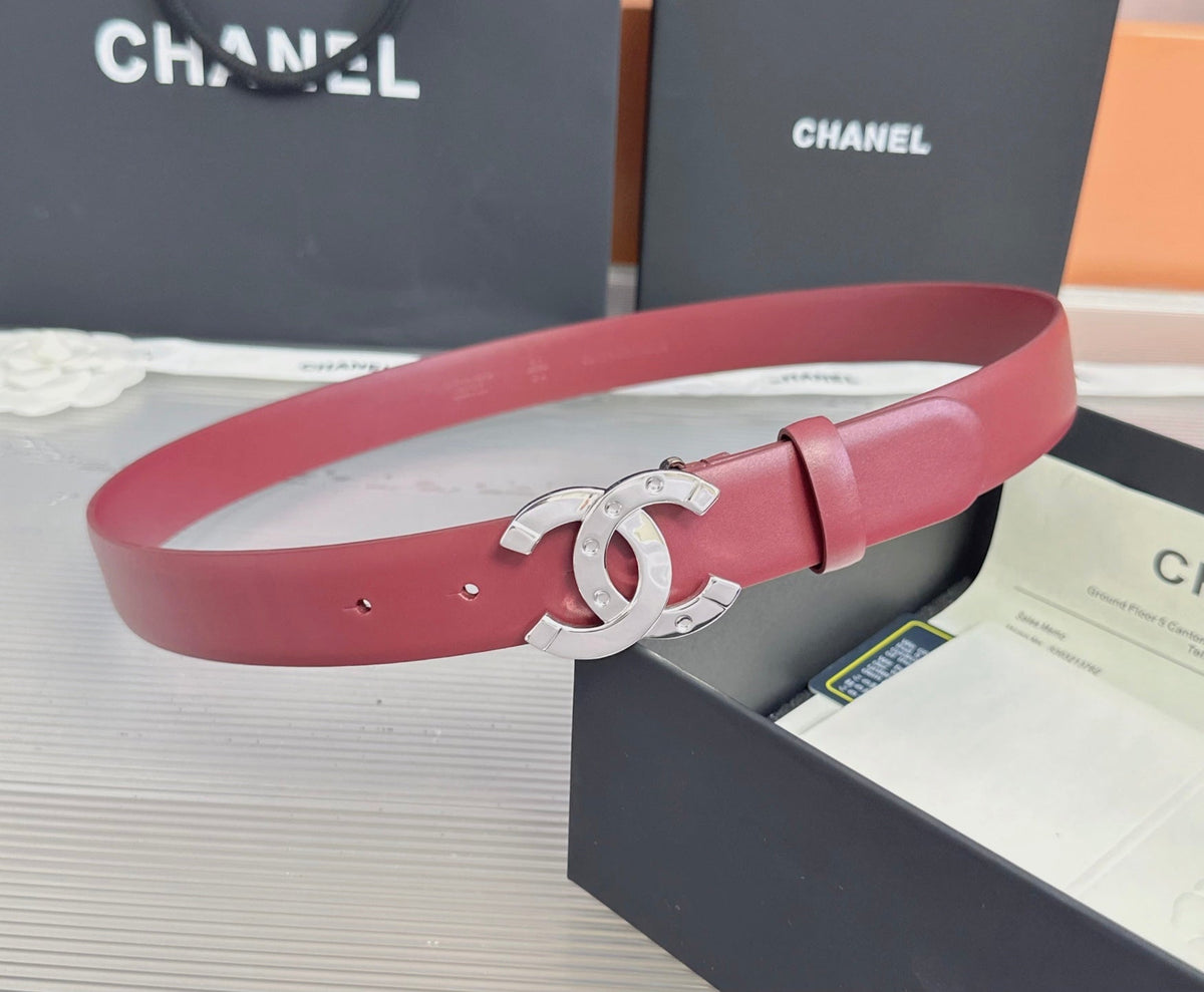 Chanel 2026 Double C Buckle Belt 30mm Cowhide 211912