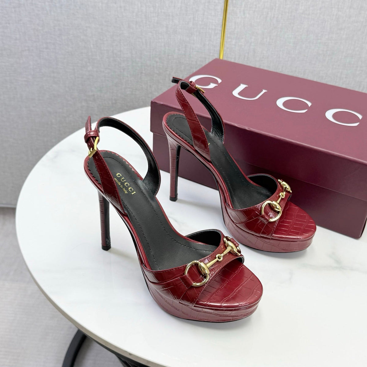 Gucci 2026 Donna Platform Sandal 120mm Leather 973321