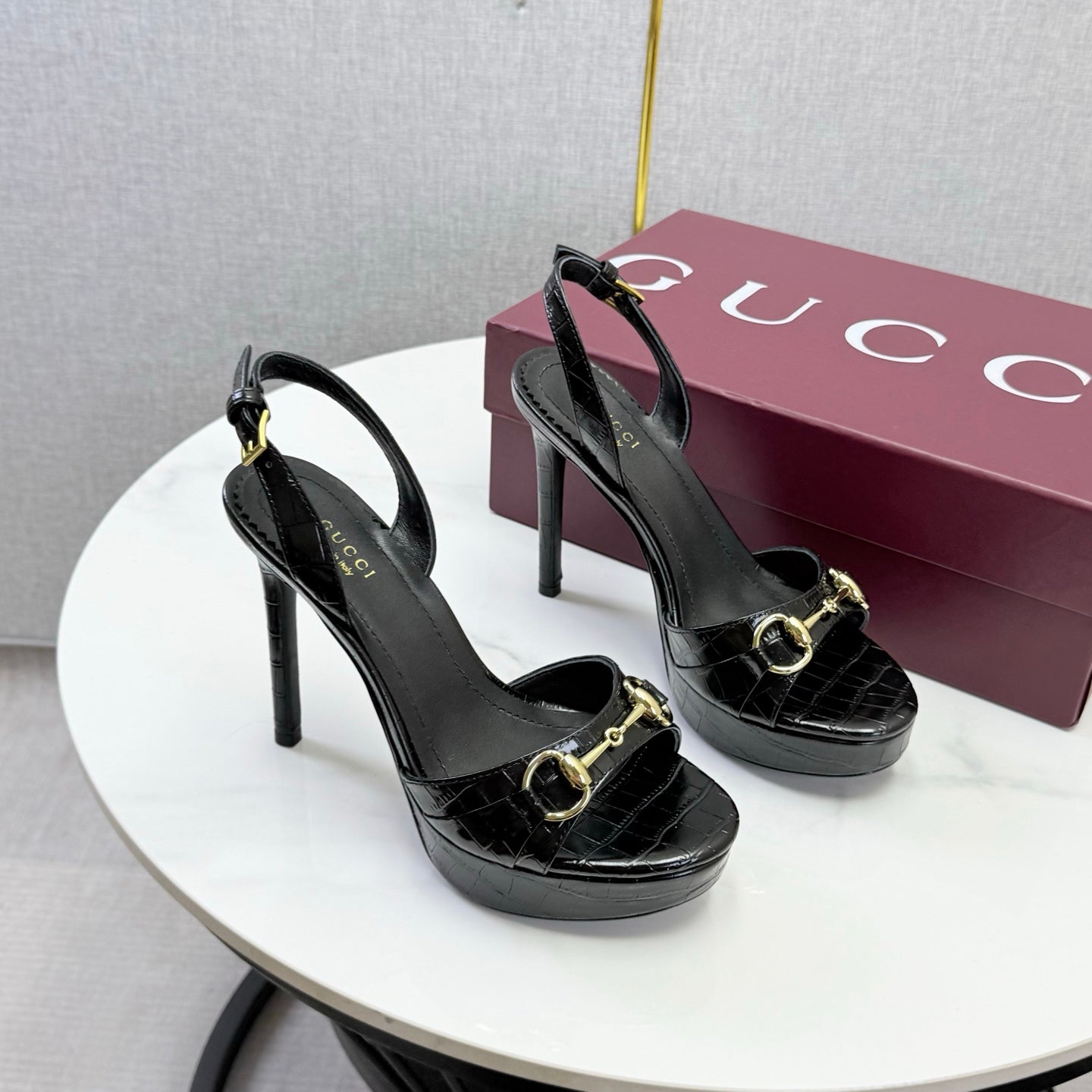 Gucci 2026 Donna Platform Sandal 120mm Leather 973321