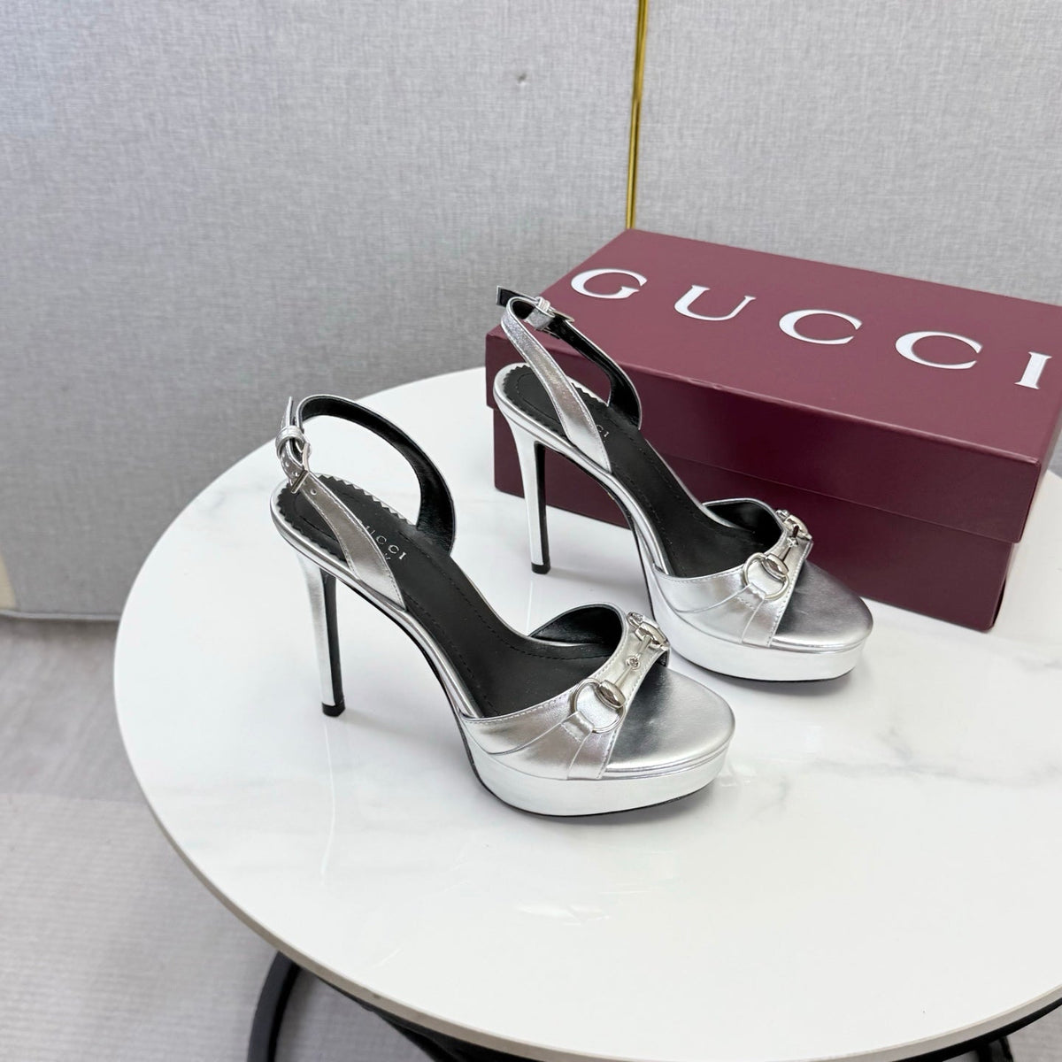 Gucci 2026 Donna Platform Sandal 120mm Leather 973321