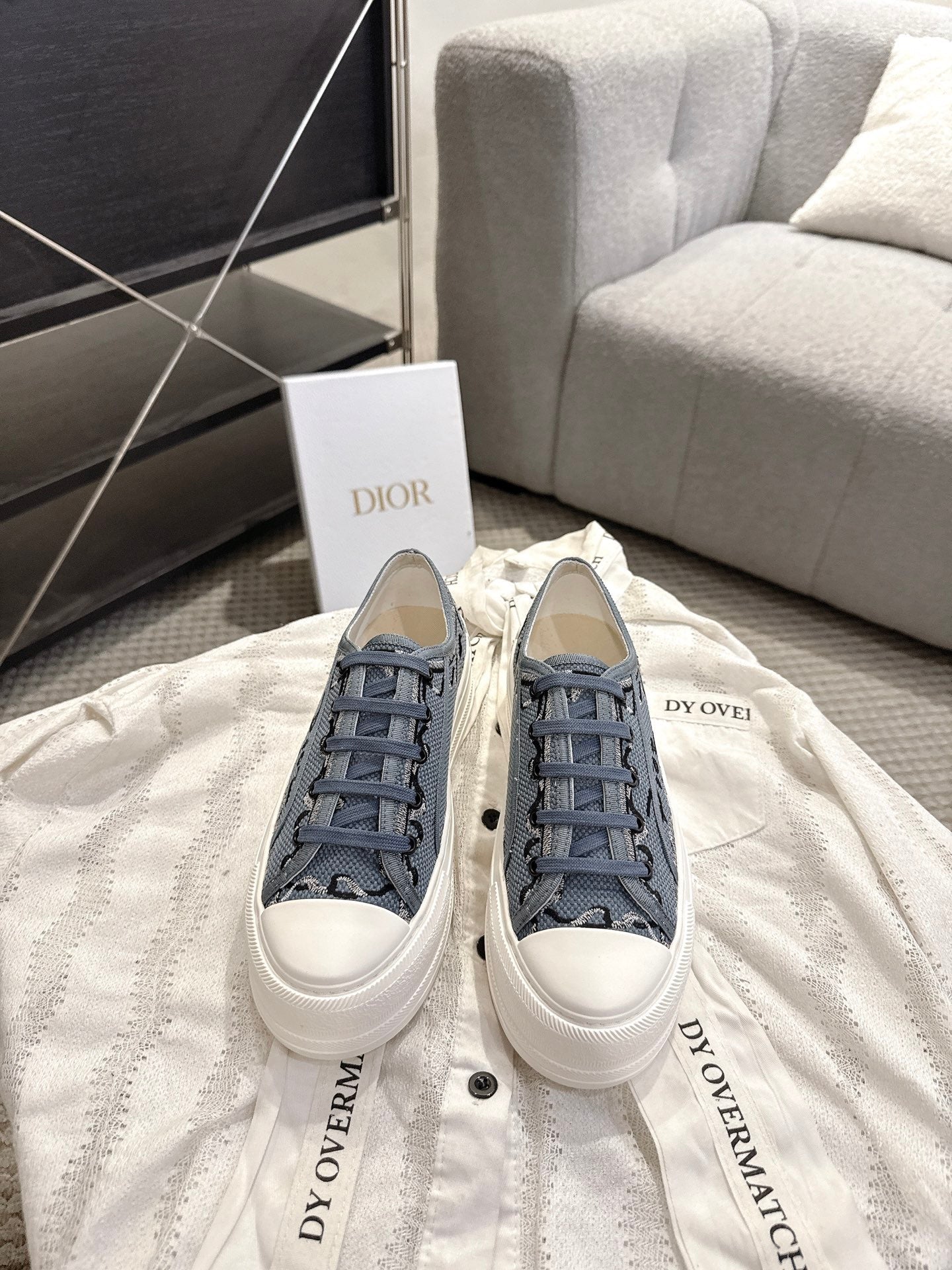 Dior 2026 Embroidered Platform Sneaker Canvas 932124