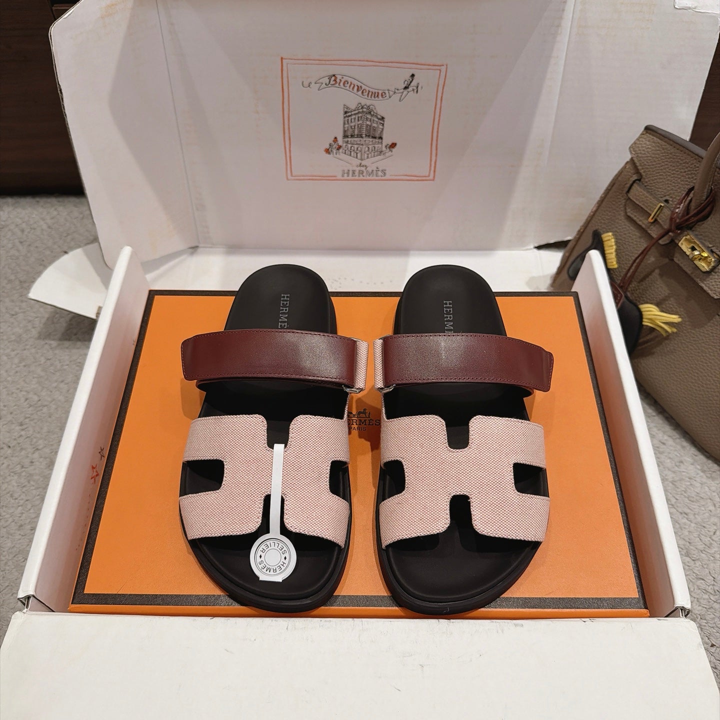 Hermes 2026 Chypre Sandal Canvas Leather 960074