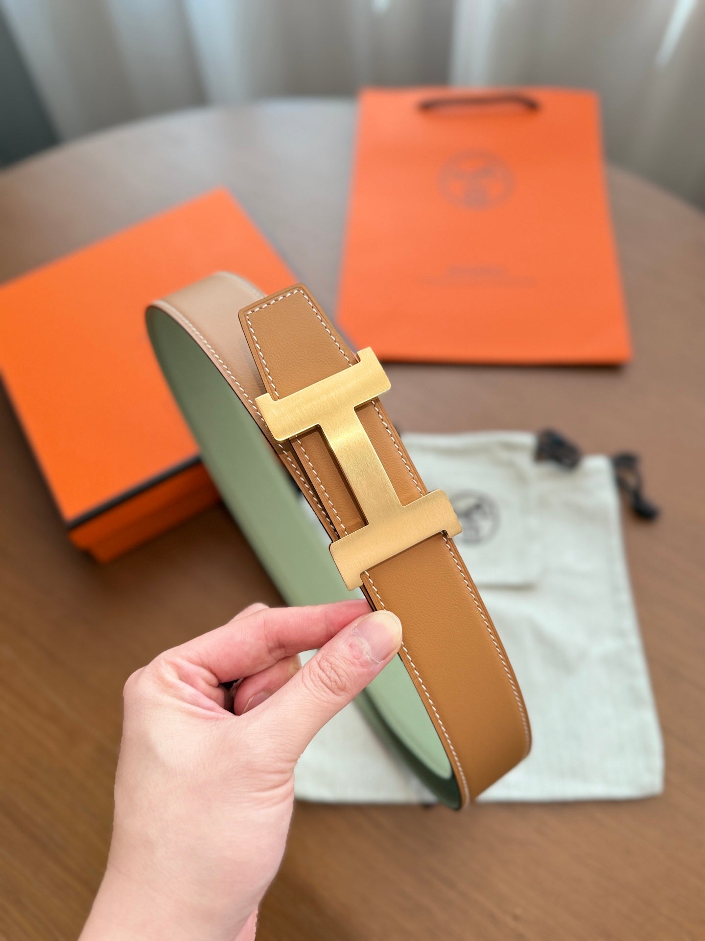 Hermes 2026 Iconic H Buckle Belt 32mm Leather 215684