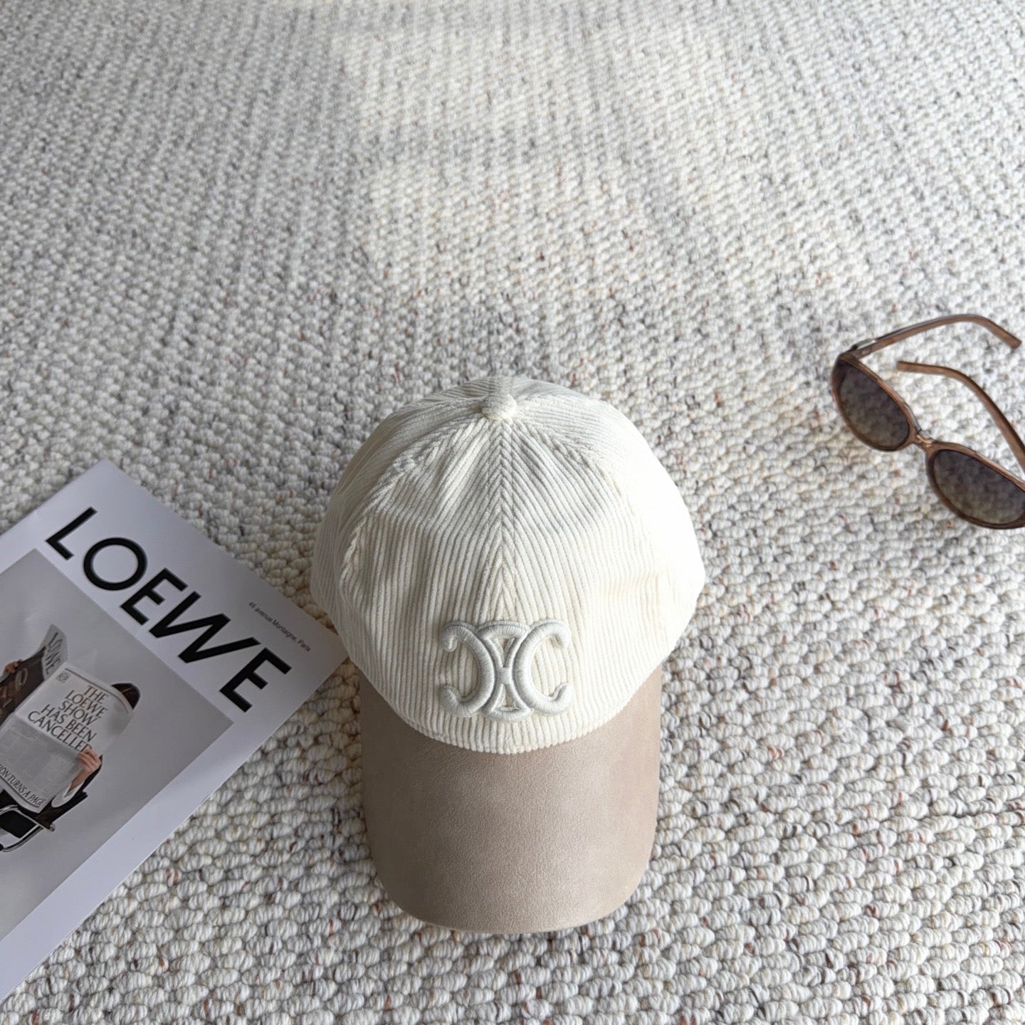 Celine Triomphe Baseball Cap Velvet