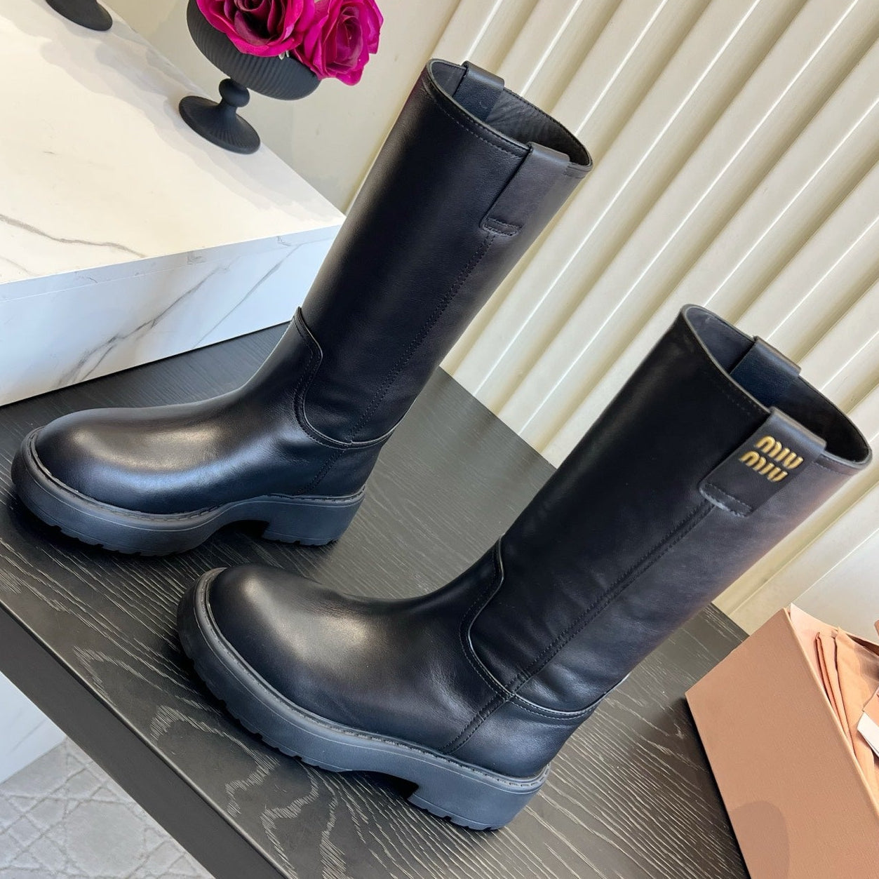 Miu Miu 2026 Fume Boots Cowhide 977054