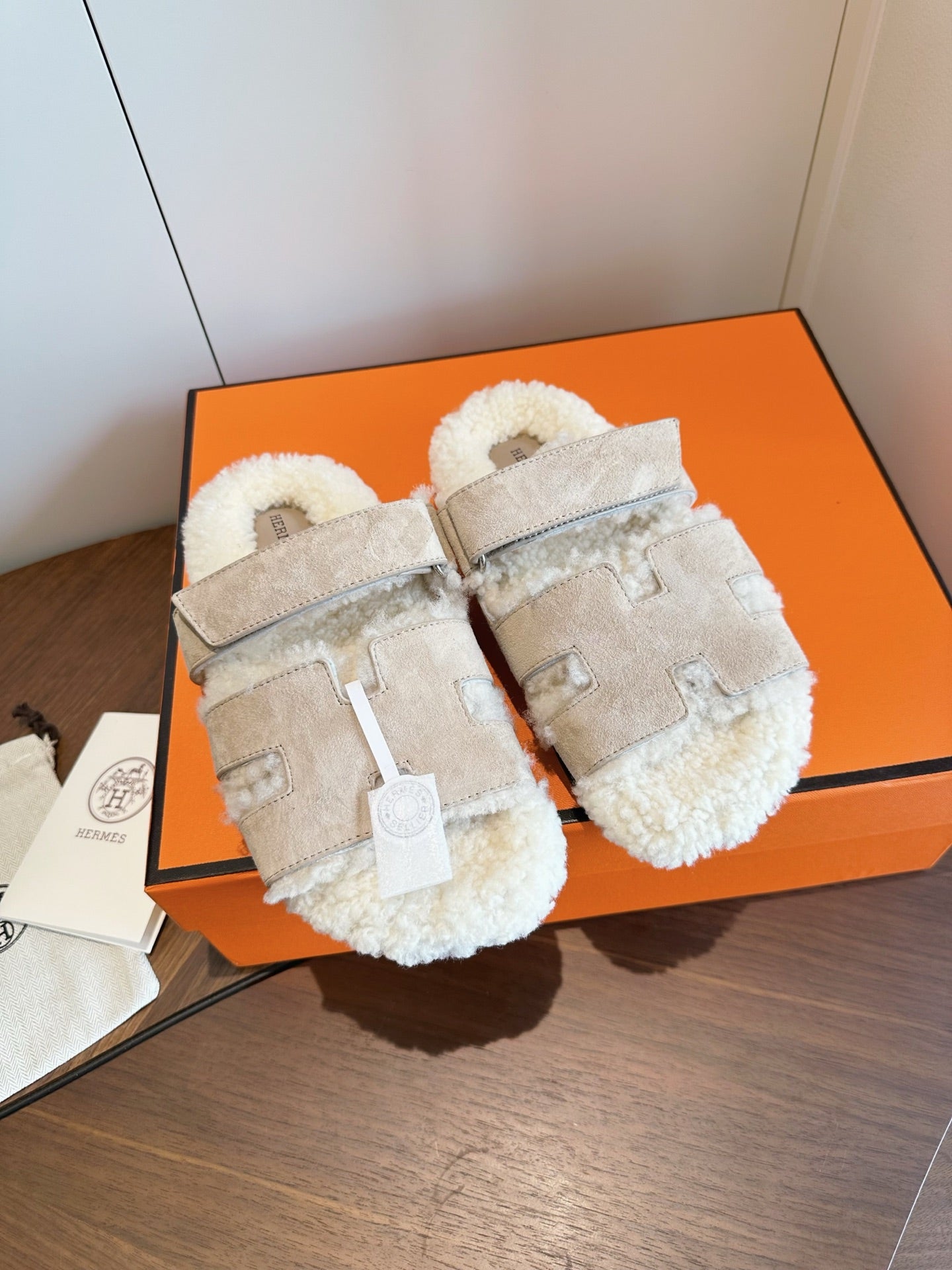 Hermes 2026 Chypre Sandal Suede Wool 976860