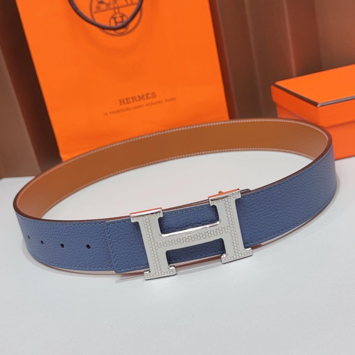 Hermes 2026 H Buckle Belt 40mm Leather 215713