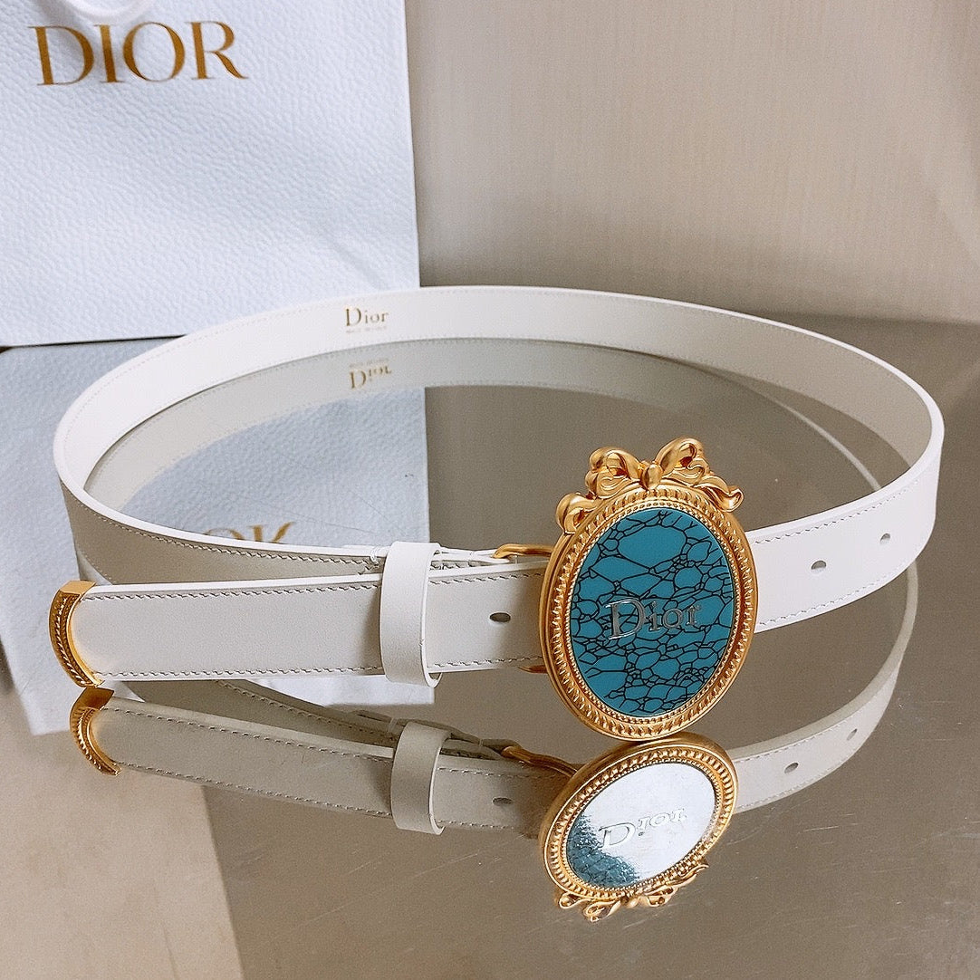 Dior 2026 Médaillon Belt 25mm Leather 216234