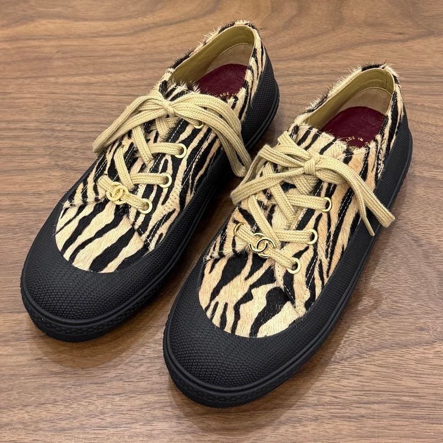 Chanel 2026 Rubber Toe Animal Sneakers Horsehair Leather 122691
