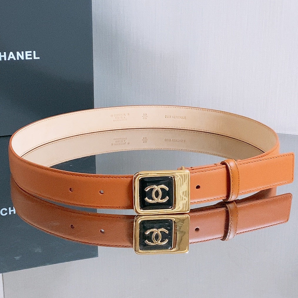 Chanel 2026 CC Buckle Belt 30mm Calfskin