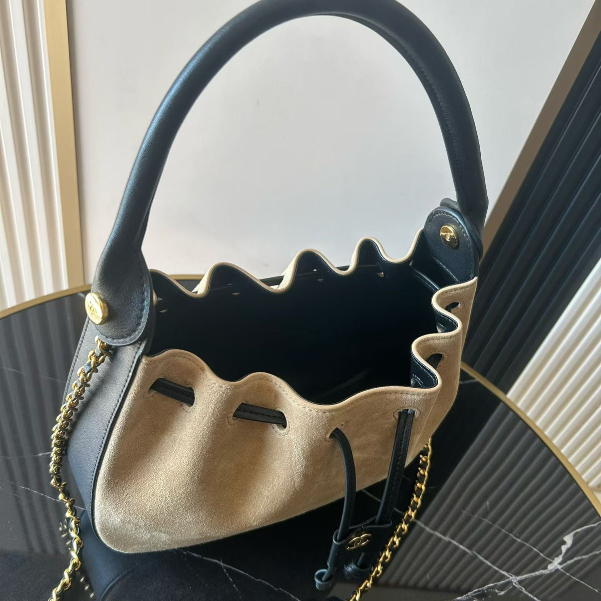 Chanel 2026 Small Hobo Bag 24cm Suede Leather