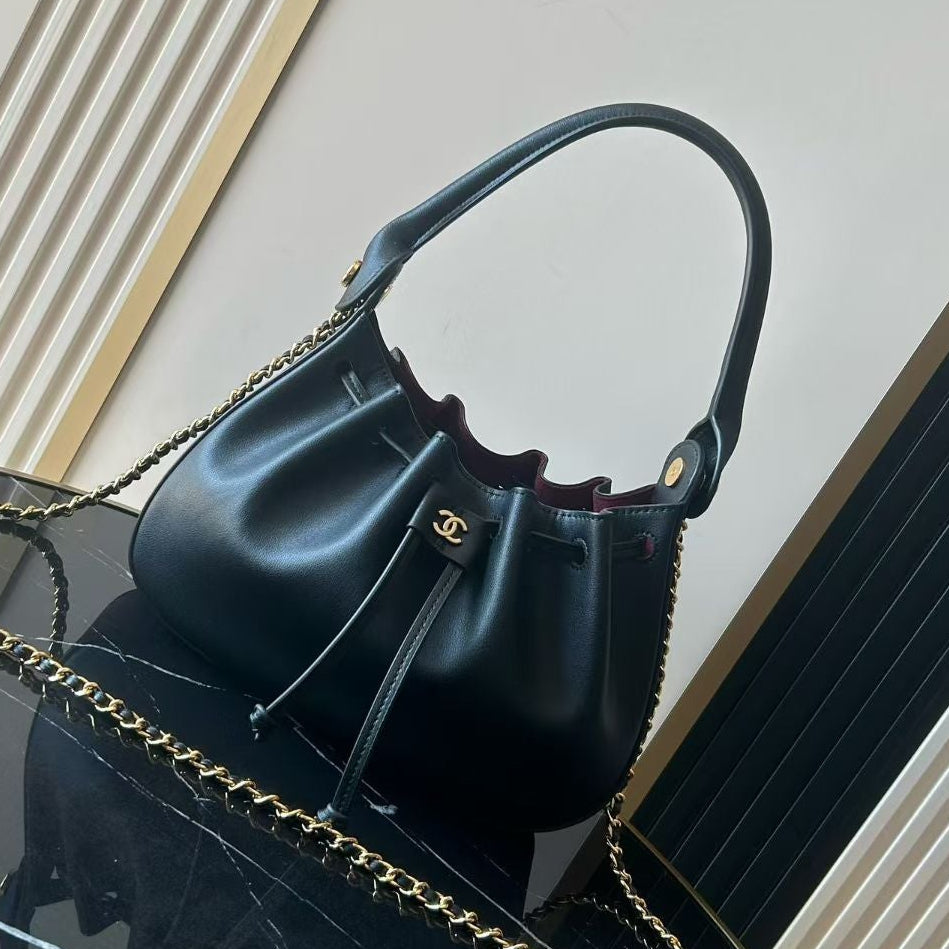 Chanel 2026 Small Hobo Bag 24cm Suede Leather