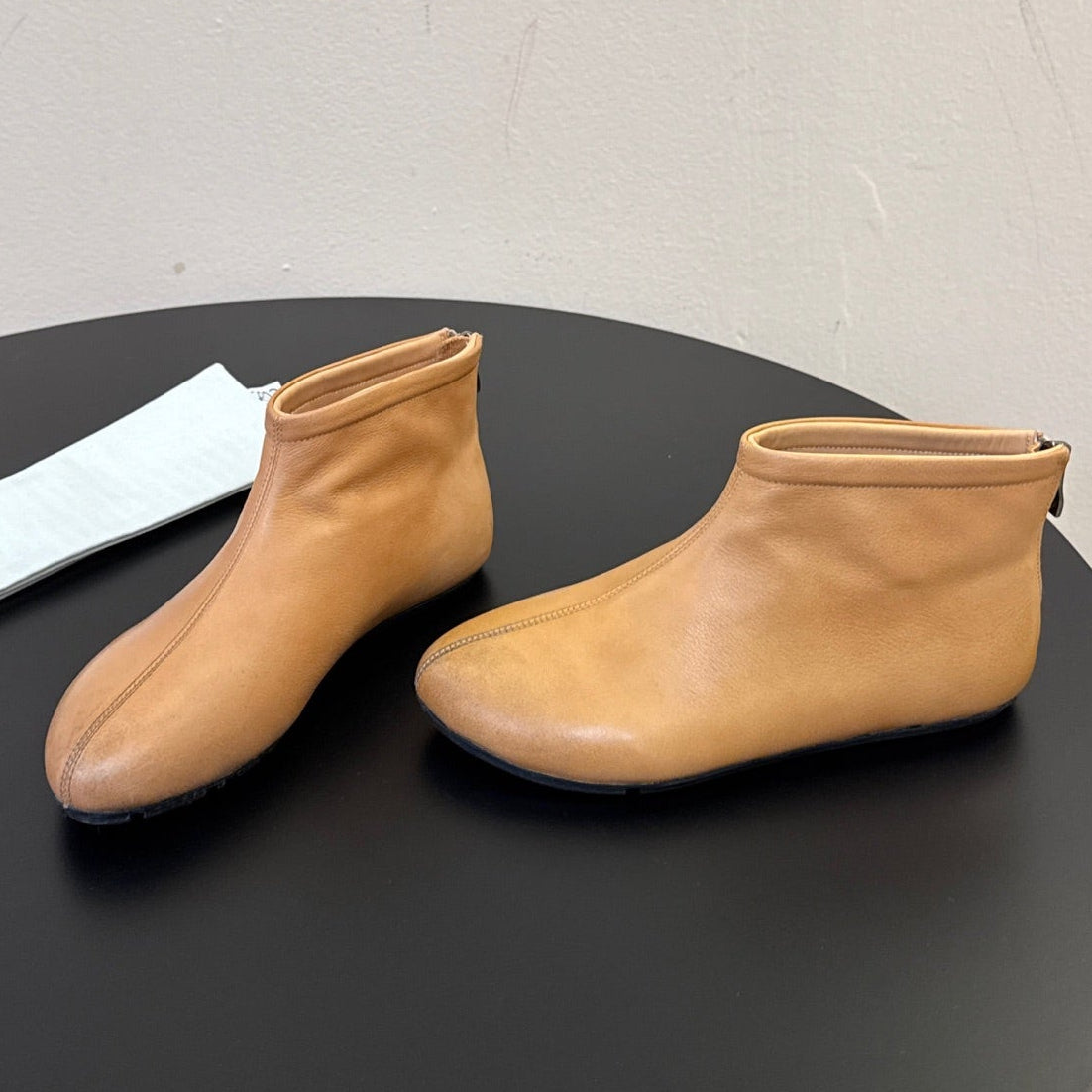 Loewe 2026 Rounded Toe Ankle Boots Cowhide 166940